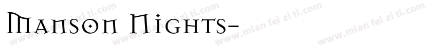 Manson Nights字体转换